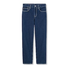 Slim cropped fit lasered denim pants