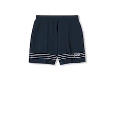 Short de tela con intarsia