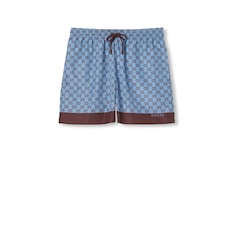 Printed poplin tech swim shorts