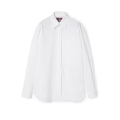 Camisa de popelina de algodón con logotipo Gucci
