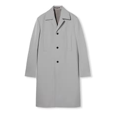 Single-breasted wool coat