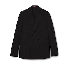 Double-breasted cotton poplin jacket