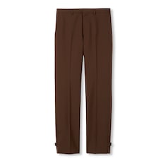 Pantalon en twill de laine embossée