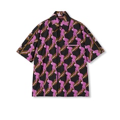 Camisa oversize de popelina con motivo