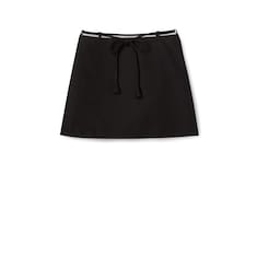 Cotton gabardine mini skirt