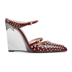 Women's wedge mule with studs