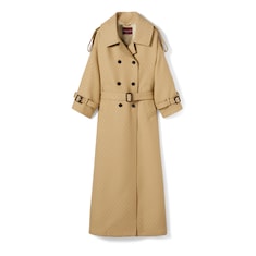 GG crêpe silk wool double-breasted coat