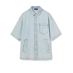 Camicia in denim laserato