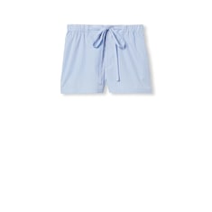 Striped cotton shorts with embroidery
