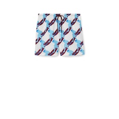 Short de baño de popelina técnica estampada