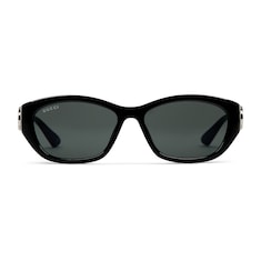 Low nose bridge fit rectangular sunglasses