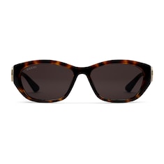 Low nose bridge fit rectangular sunglasses