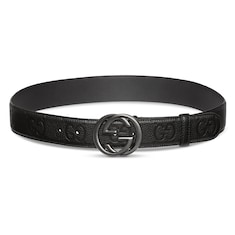 Belt with Interlocking G buckle