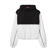 GG nylon hooded zip jacket