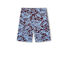 Shorts in gabardina di cotone stampata