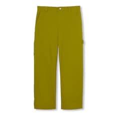 Cotton canvas pants with label