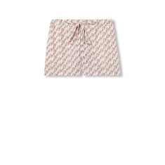 Printed silk shorts