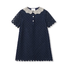 Children's Double G floral lace dress