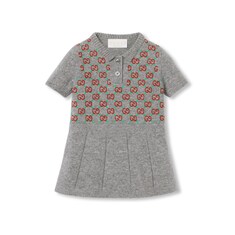 Robe pour bébé en laine avec broderie