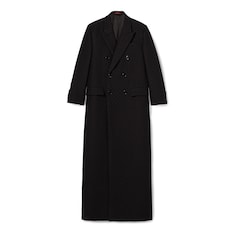 GG silk wool crêpe double-breasted coat