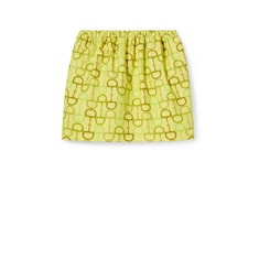 Printed cotton mini skirt