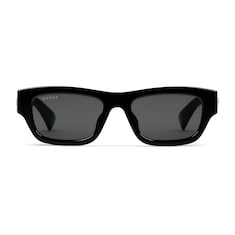 Low nose bridge fit rectangular sunglasses