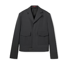 Veste en gabardine de laine embossée