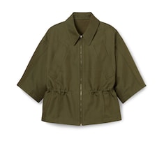 Cotton gabardine short sleeve jacket
