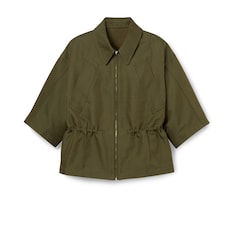 Veste à manches courtes en gabardine de coton