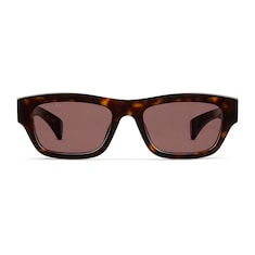 Low nose bridge fit rectangular sunglasses