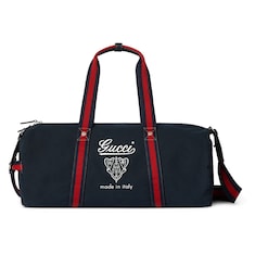 Large printed canvas duffle bag