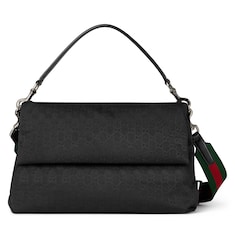 Borsa a tracolla in tessuto GG misura grande