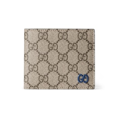 Portefeuille GG à rabat intérieur bleu