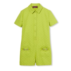 GG canvas jumpsuit with Horsebit