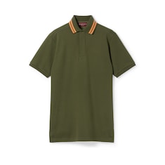 Cotton piquet polo top