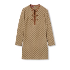 Kleid aus GG Canvas mit Horsebit