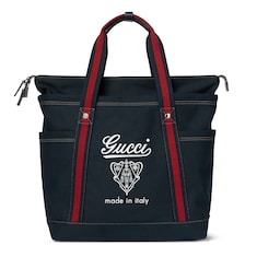 Großer Shopper aus Canvas mit Print 