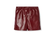 Shorts aus Leder mit Gucci Detail
