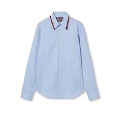 Camisa Oxford de algodón con tribanda Web