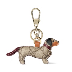 Dog-shaped bag charm