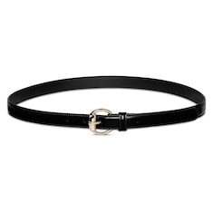 Thin belt with metal bamboo buckle