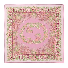 Pañuelo cuadrado de sarga de seda estampada