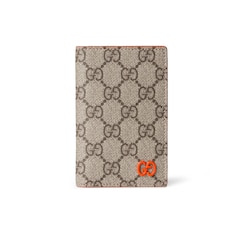 Orange interior GG long card case