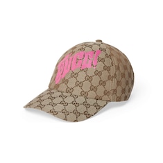 GG canvas baseball cap with print