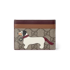 Porte-cartes GG bicolore avec détail chien