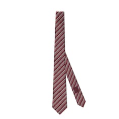 Horsebit silk jacquard tie