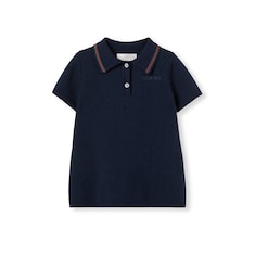 Baby cotton polo dress with embroidery