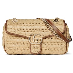 Sac à épaule tissé GG Marmont moyen format