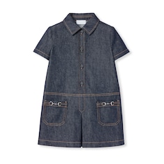 Abito bambino in denim con Morsetto