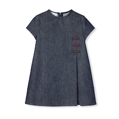 Kinderkleid aus Denim mit Web